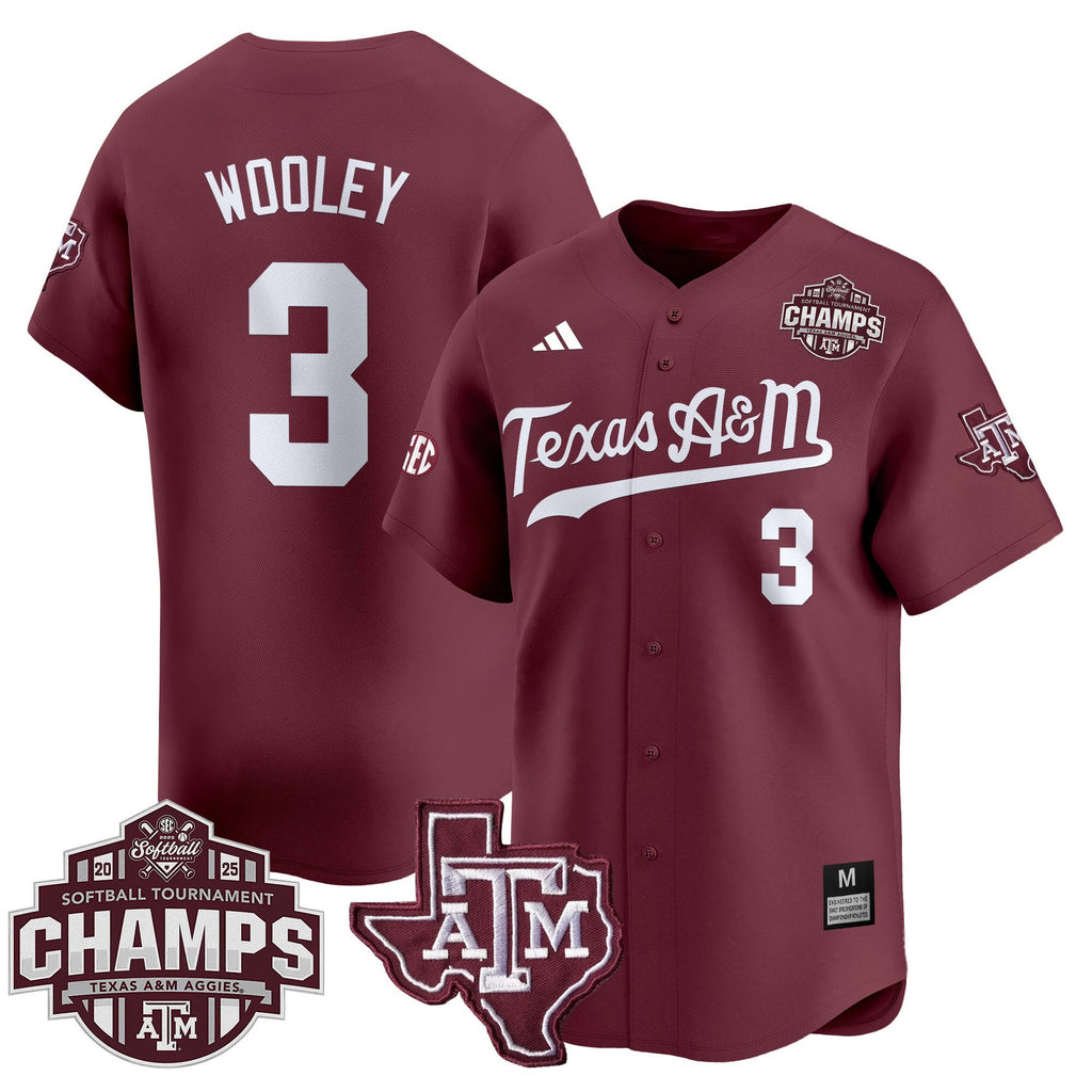 Size - T.A&M.A 2025 SEC Softball Conference Tournament Champions Patch Vapor Premier Limited Jersey - All Stitched