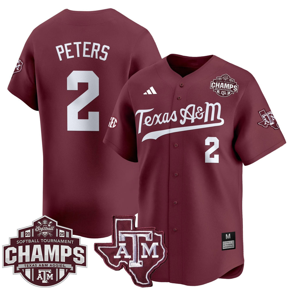 Size - T.A&M.A 2025 SEC Softball Conference Tournament Champions Patch Vapor Premier Limited Jersey - All Stitched
