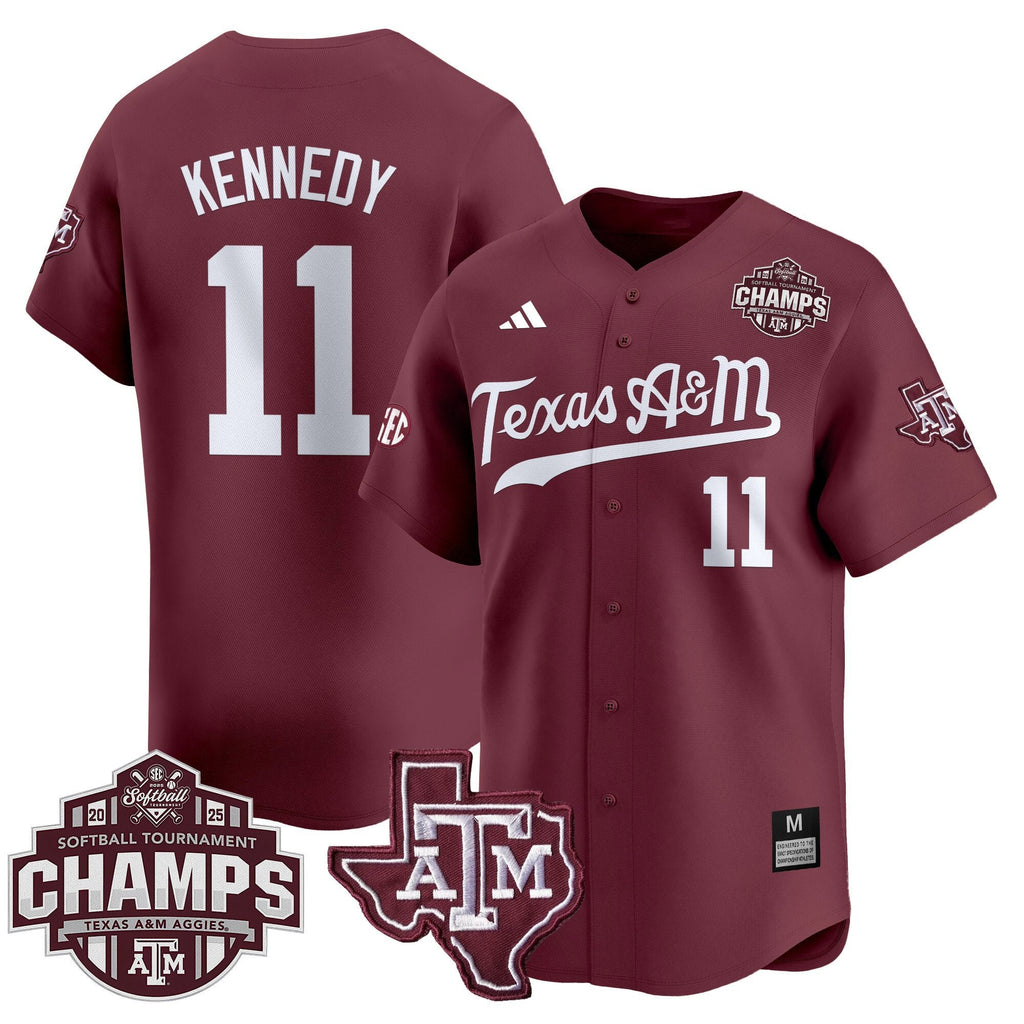 Size - T.A&M.A 2025 SEC Softball Conference Tournament Champions Patch Vapor Premier Limited Jersey - All Stitched