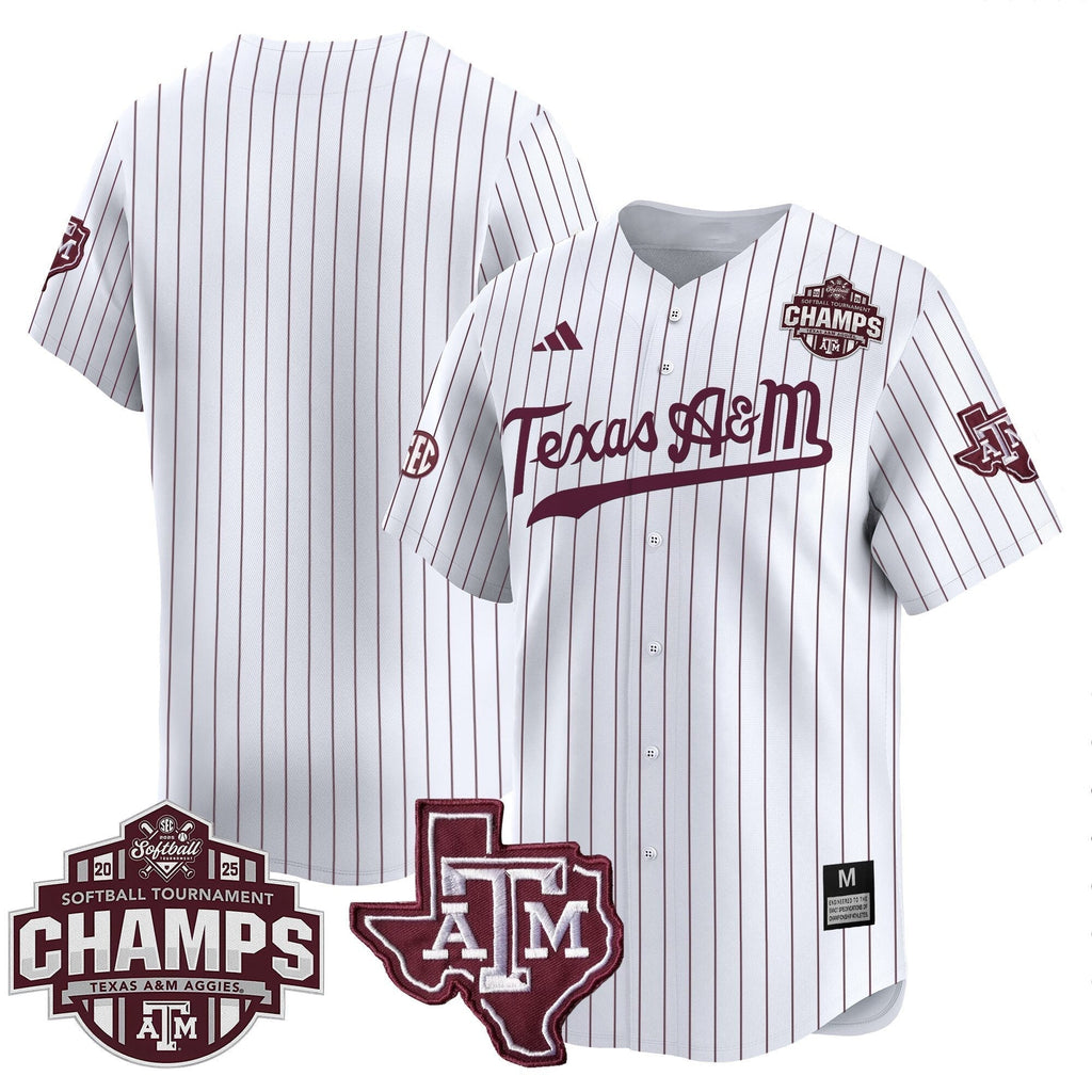 Size - T.A&M.A 2025 SEC Softball Conference Tournament Champions Patch Vapor Premier Limited Men Jersey - All Stitched