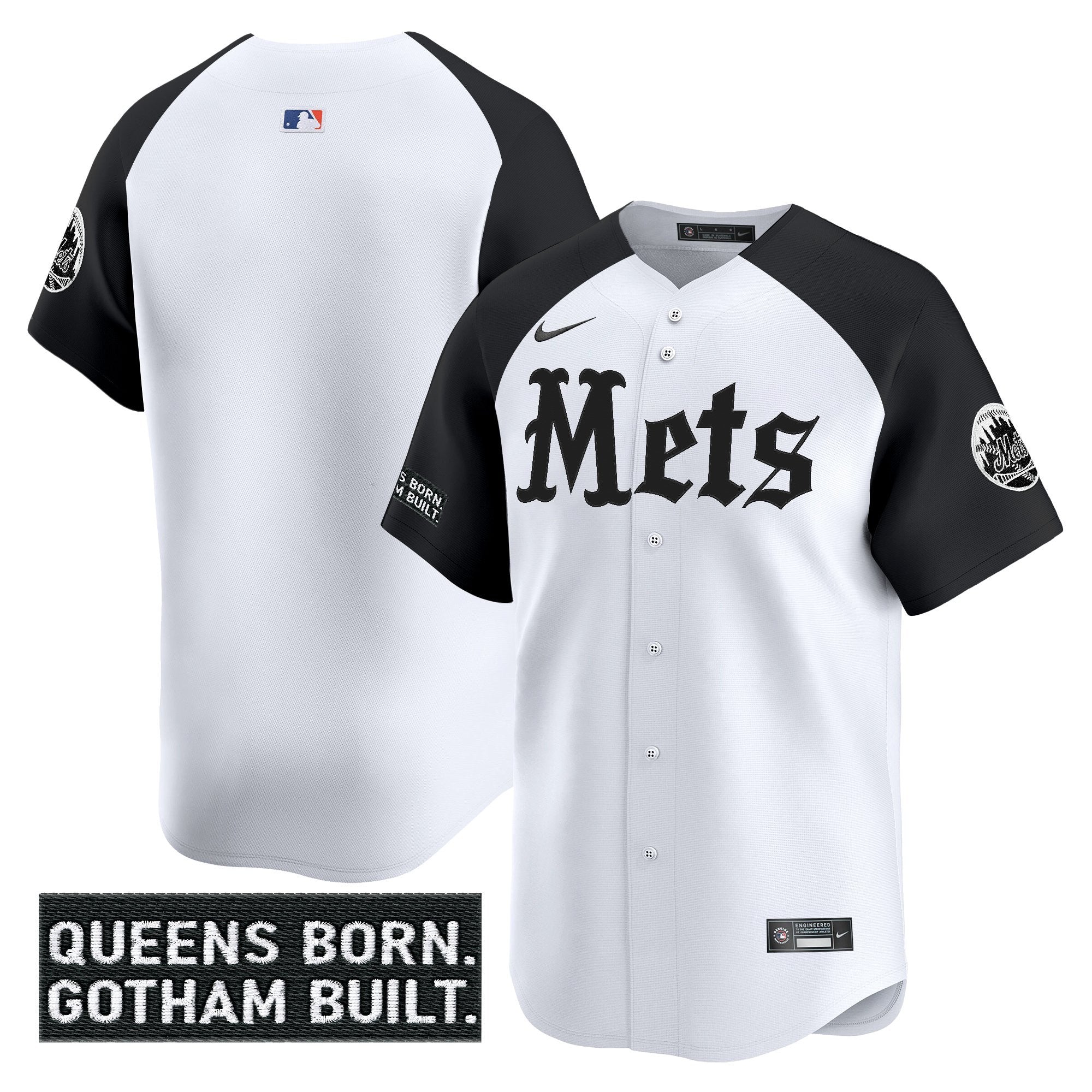 NYM 'Gotham Gothic Edition' Vapor Premier Limited Jersey - All Stitched
