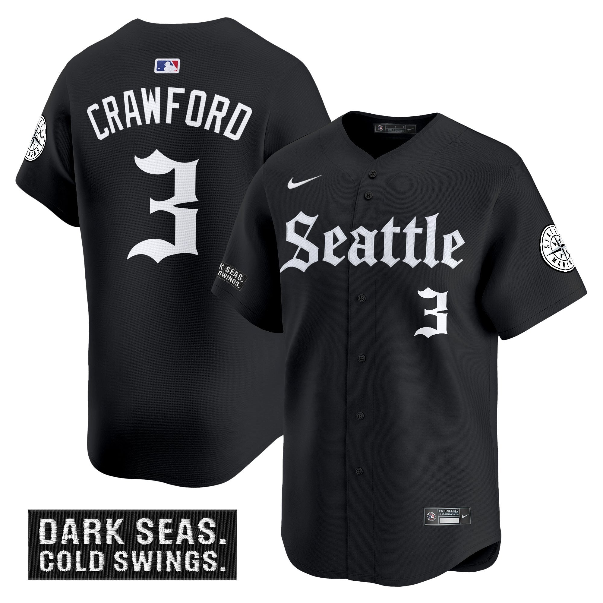 SEA 'Deep Sea Gothic Edition' Vapor Premier Limited Men Jersey - All Stitched