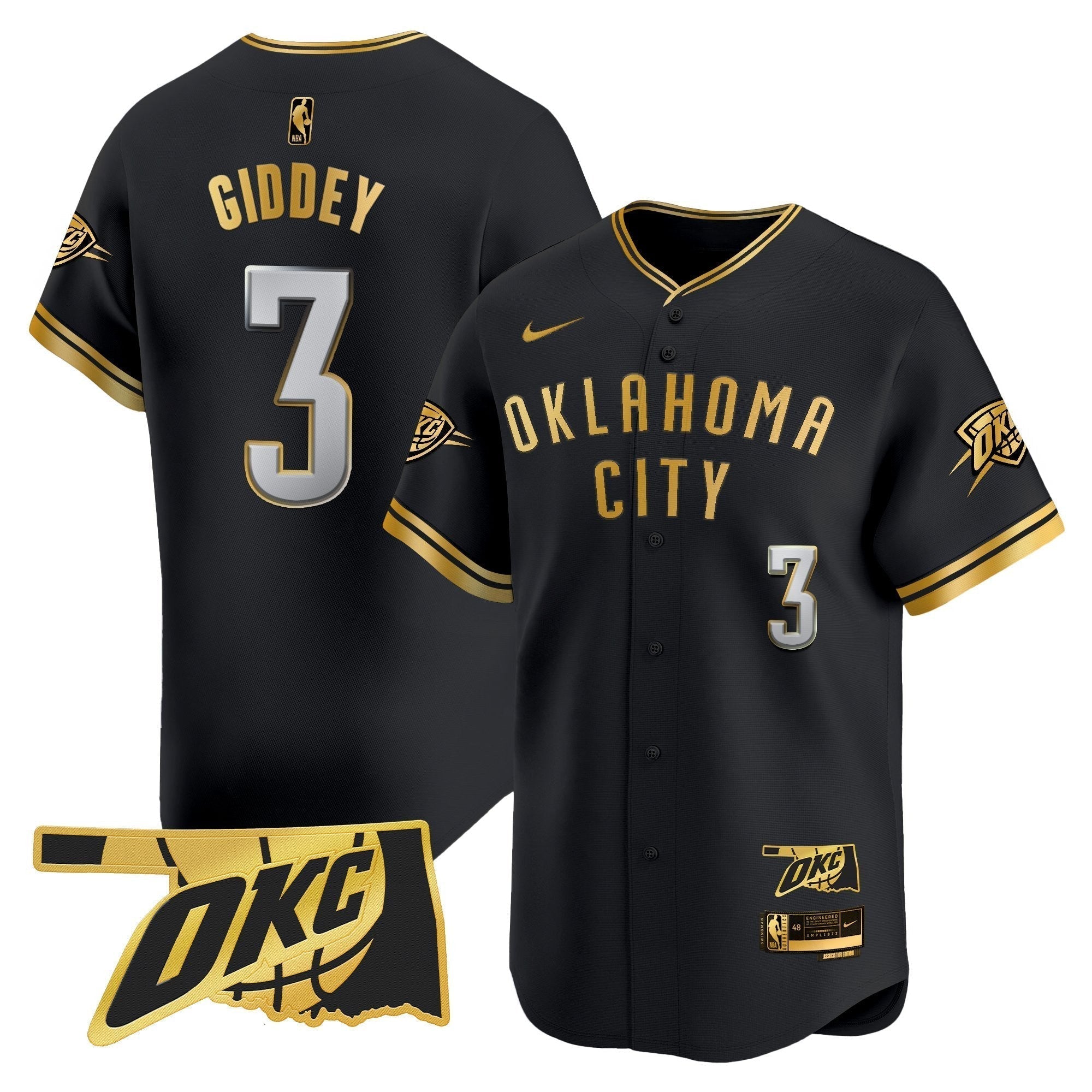 OKC Vapor Baseball Jersey - All Stitched