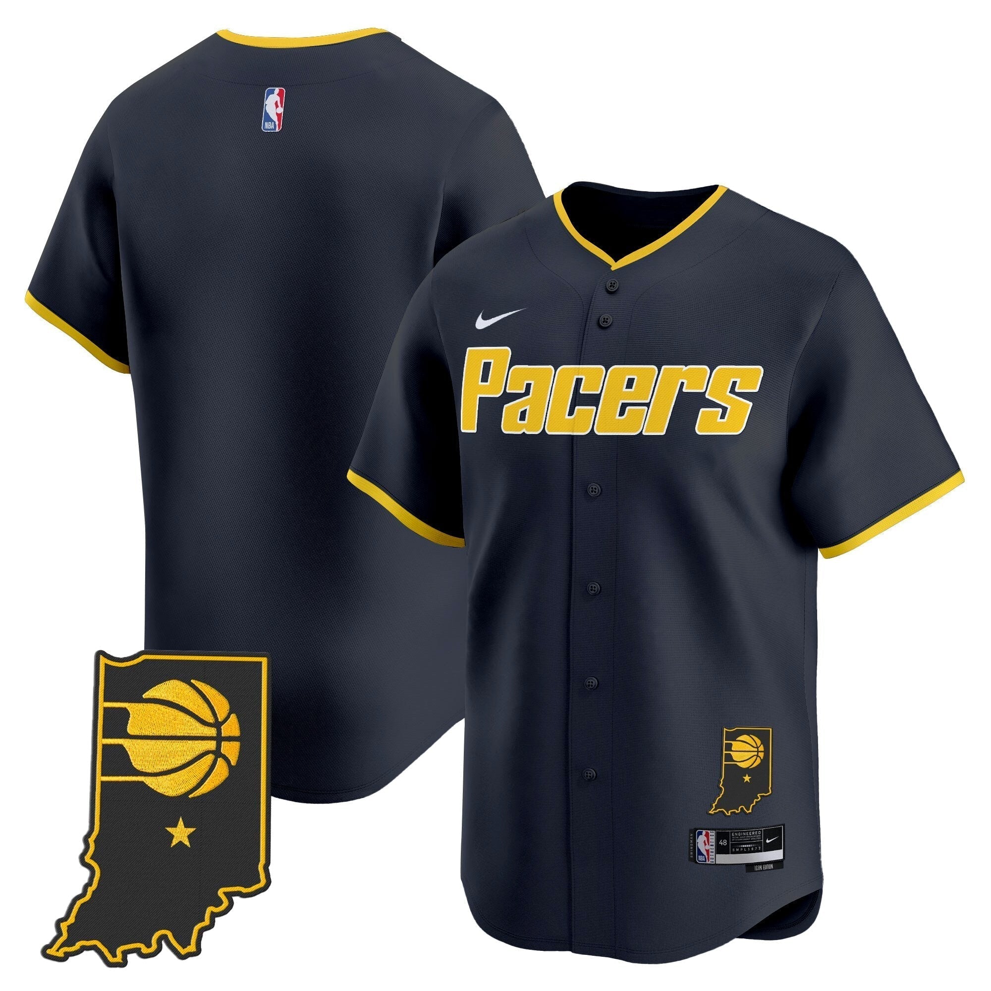 IND Vapor Baseball Jersey - All Stitched