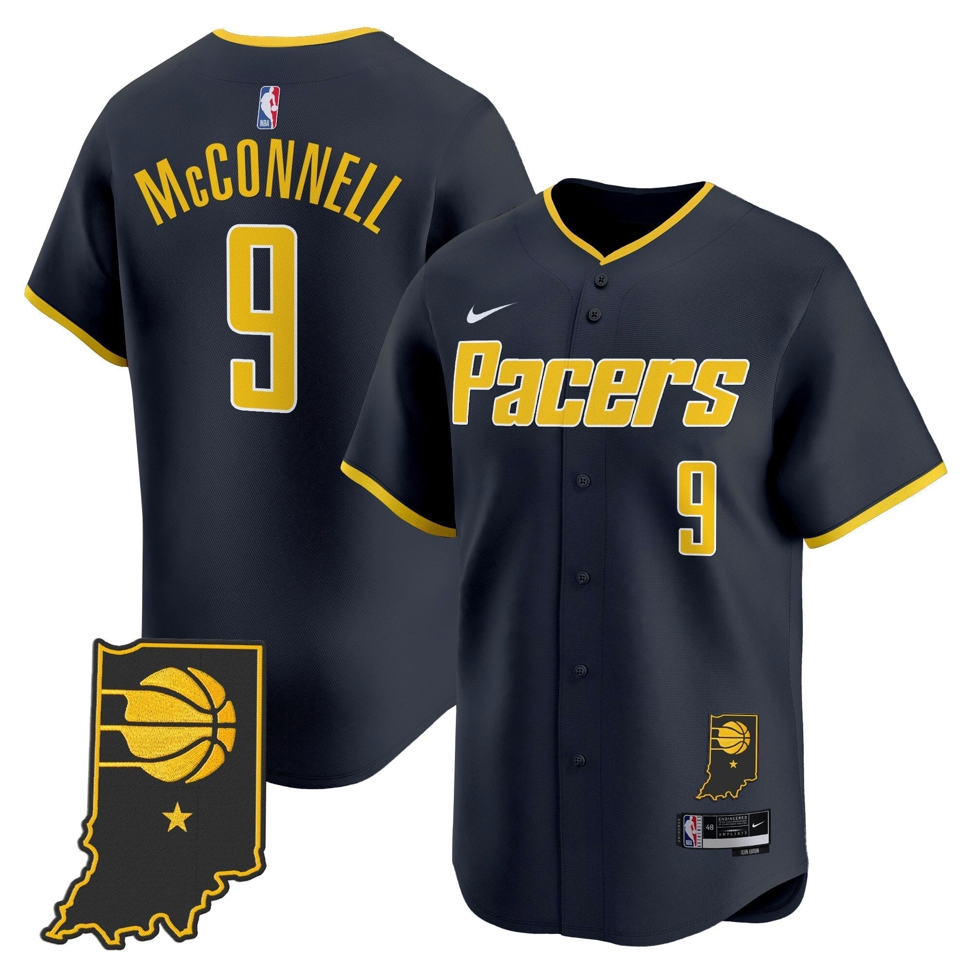 IND Vapor Baseball Jersey - All Stitched