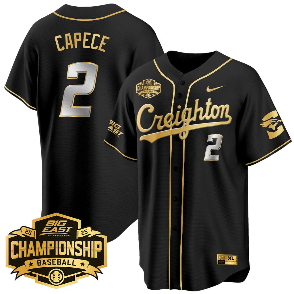 Creighton Bluejays Baseball 2025 Big East Baseball Tournament Champions Men Jersey - All Stitched