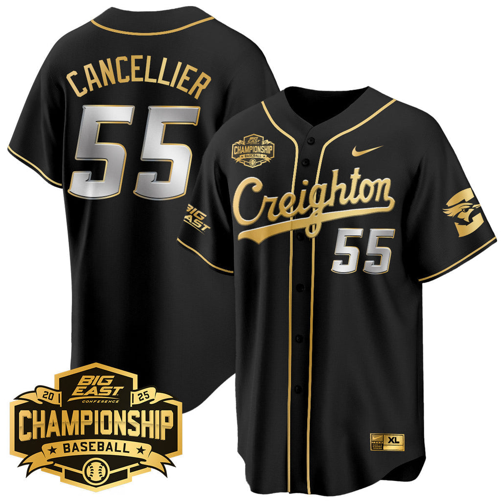 Creighton Bluejays Baseball 2025 Big East Baseball Tournament Champions Men Jersey - All Stitched