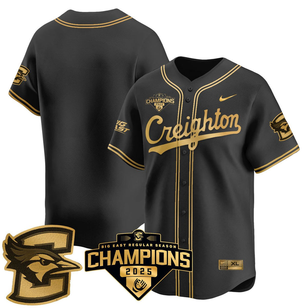 Creighton Bluejays Baseball 2025 Big East Baseball Tournament Champions Jersey N1 - All Stitched