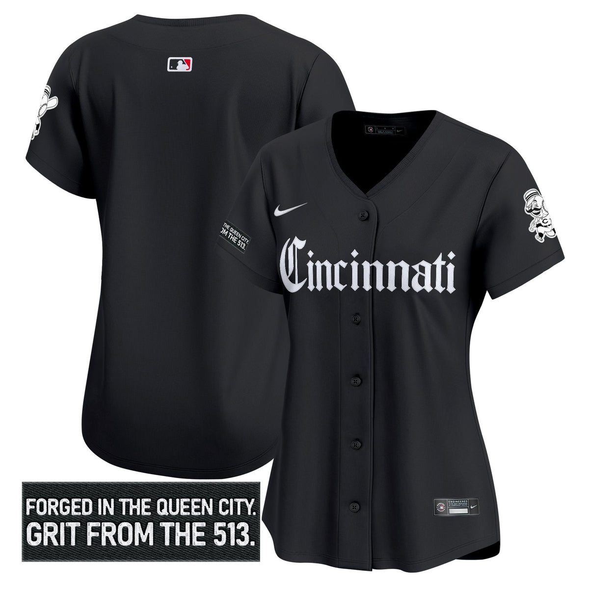 Women's CIN 'Gothic Queen City Edition' Vapor Premier Limited Jersey - All Stitched