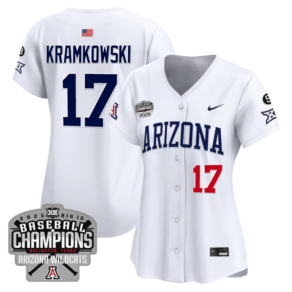 Women's ARIZ 2025 Big 12 Champions Vapor Premier Limited Jersey - All Stitched