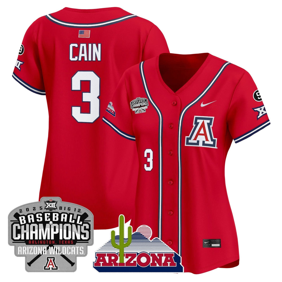 Women's ARIZ 2025 Big 12 Champions Vapor Premier Limited Jersey - All Stitched