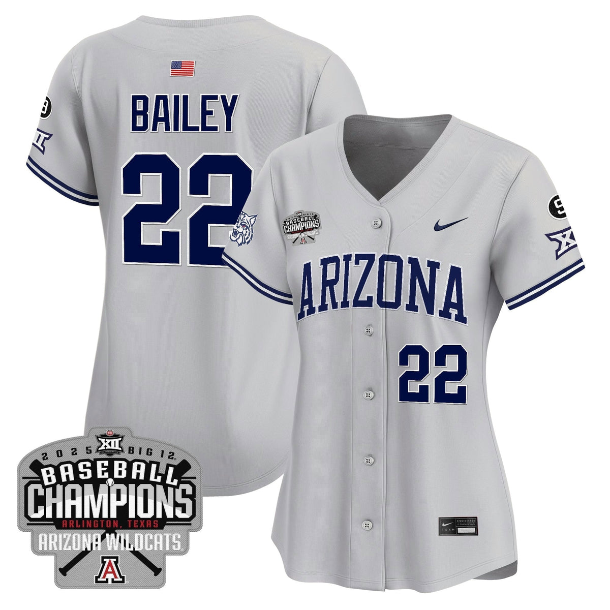 Women's ARIZ 2025 Big 12 Champions Vapor Premier Limited Jersey - All Stitched