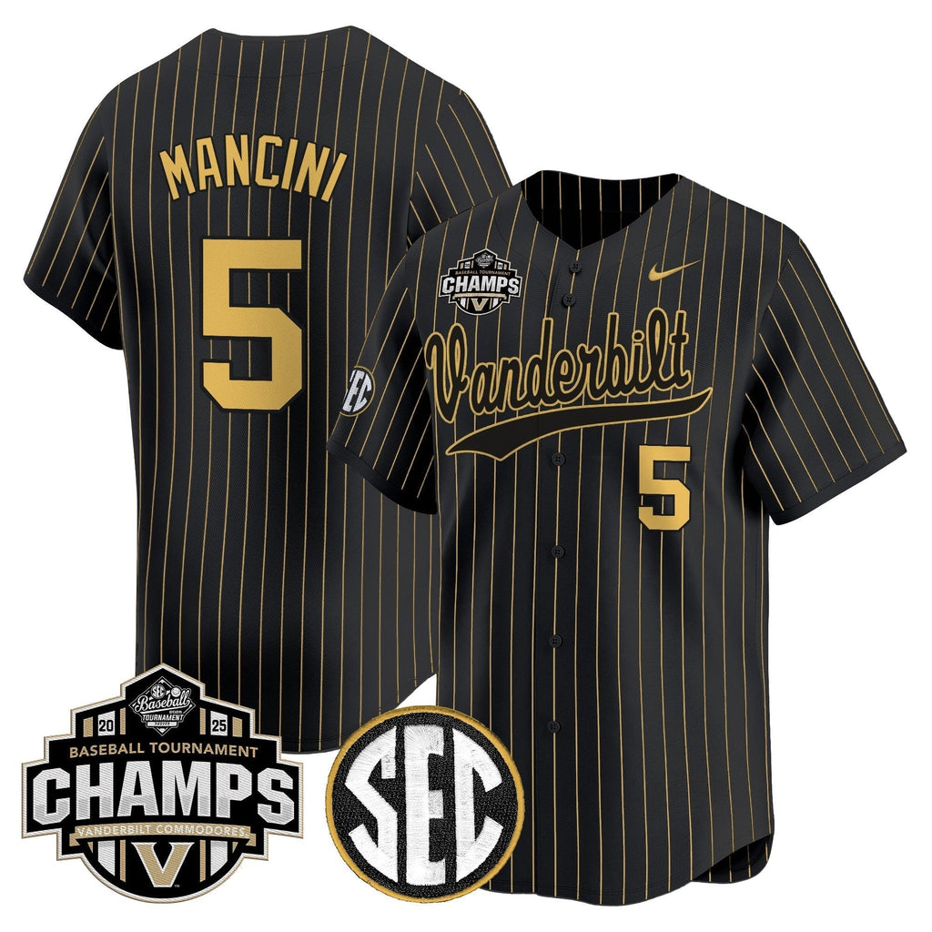 Vanderbilt Commodores 2025 SEC Conference Tournament Champions Vapor Premier Limited Jersey - All Stitched