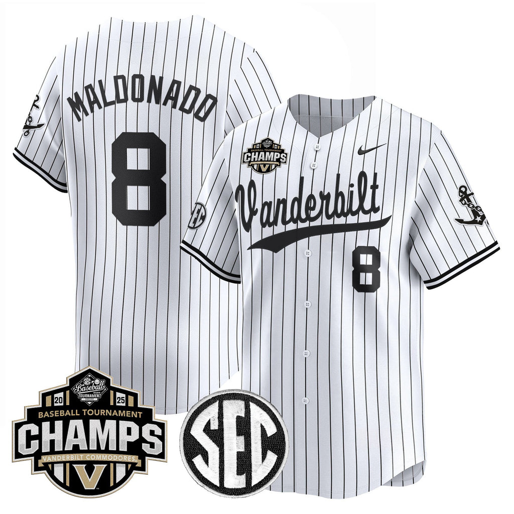 Vanderbilt Commodores 2025 SEC Conference Tournament Champions Vapor Premier Limited Jersey - All Stitched