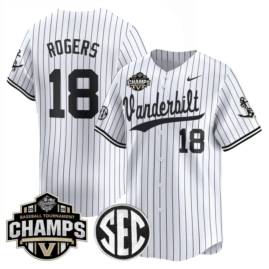 Vanderbilt Commodores 2025 SEC Conference Tournament Champions Vapor Premier Limited Jersey - All Stitched
