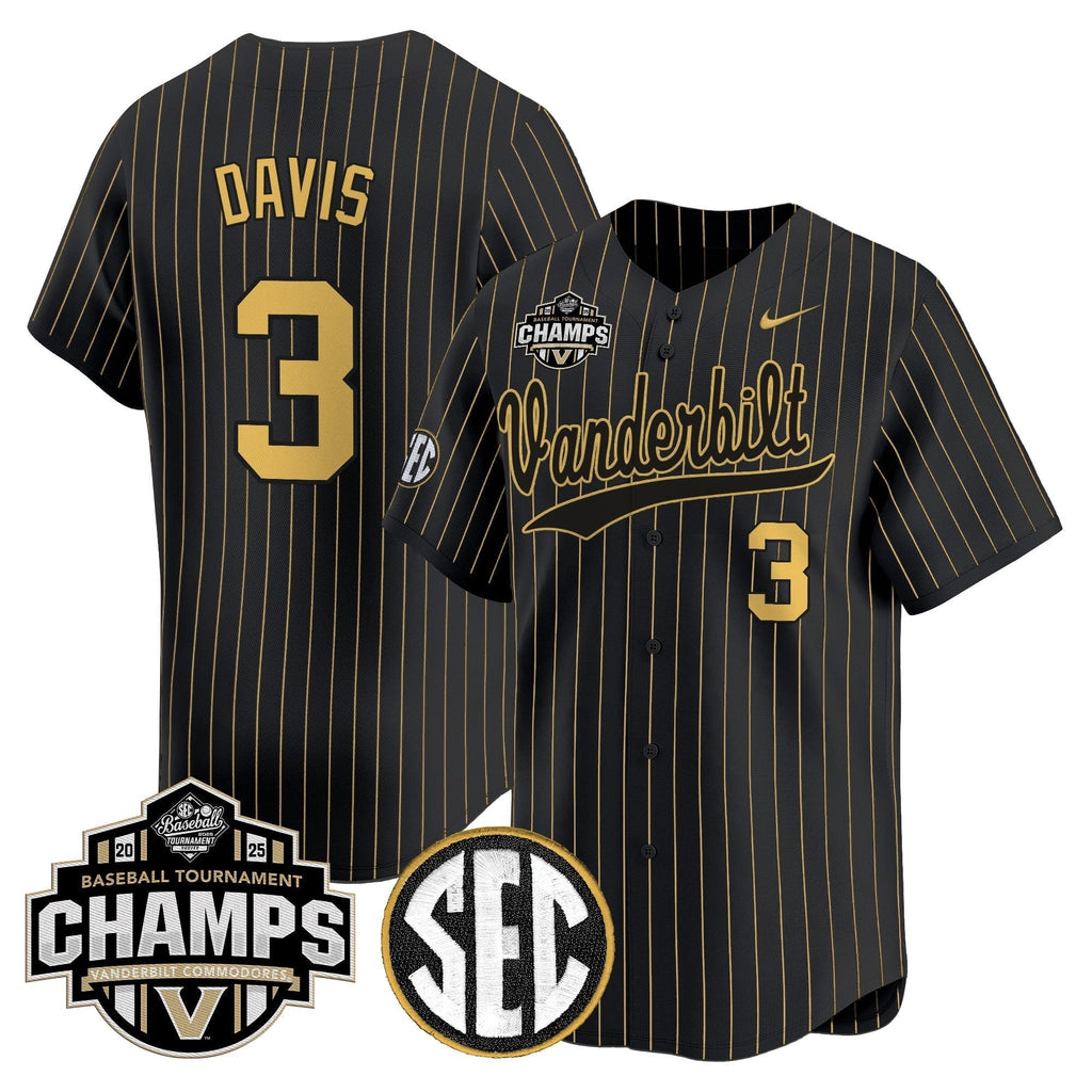 Vanderbilt Commodores 2025 SEC Conference Tournament Champions Vapor Premier Limited Jersey - All Stitched