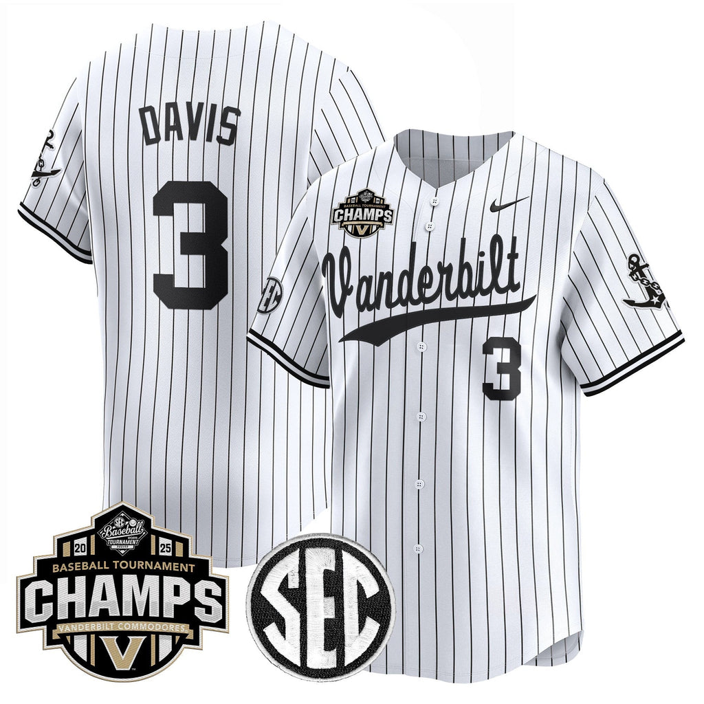 Vanderbilt Commodores 2025 SEC Conference Tournament Champions Vapor Premier Limited Jersey - All Stitched