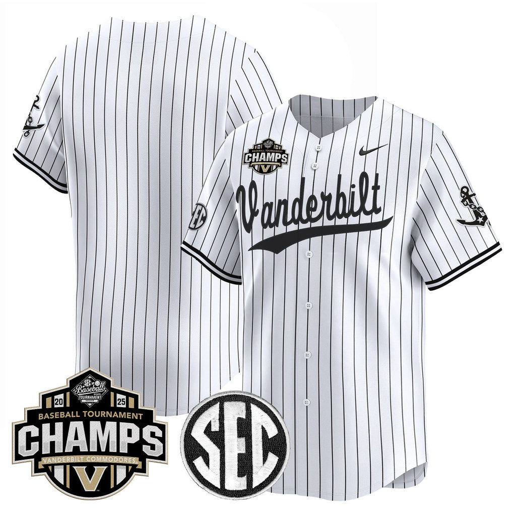 Vanderbilt Commodores 2025 SEC Conference Tournament Champions Vapor Premier Limited Jersey - All Stitched