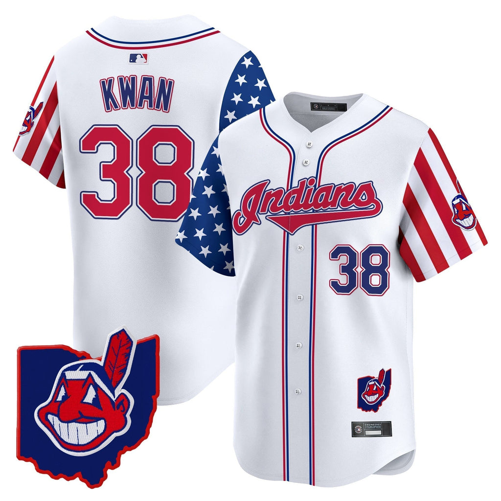 Cleveland Indians 2025 Independence Day Vapor Premier Limited Men Jersey - All Stitched