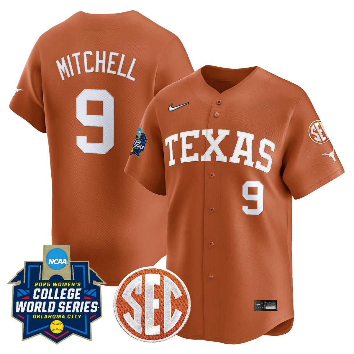 TEX Softball 2025 World Series (WCWS) Vapor Premier Limited Jersey - All Stitched