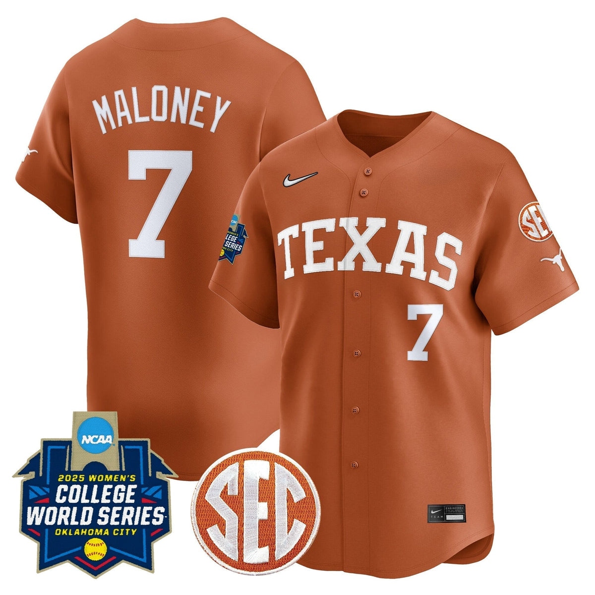 TEX Softball 2025 World Series (WCWS) Vapor Premier Limited Jersey - All Stitched