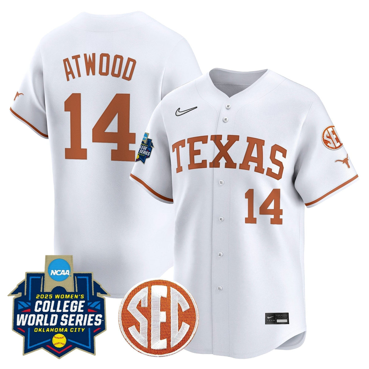 TEX Softball 2025 World Series (WCWS) Vapor Premier Limited Jersey - All Stitched