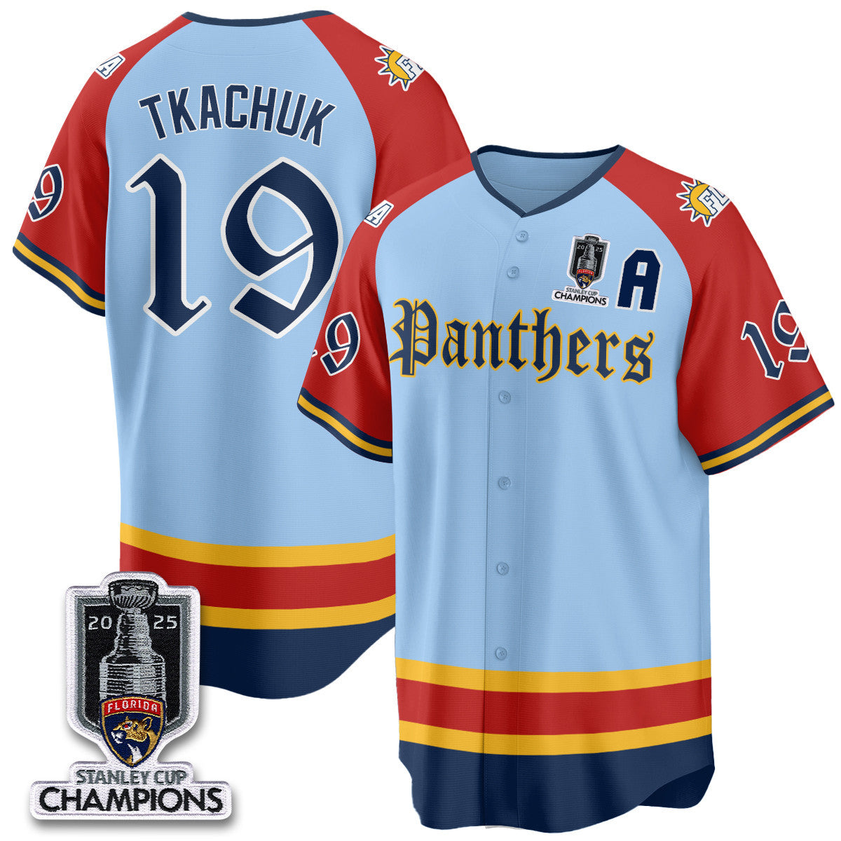 FLA 2025 Stanley Cup Champions Baseball Men Jersey V2 - All Stitched