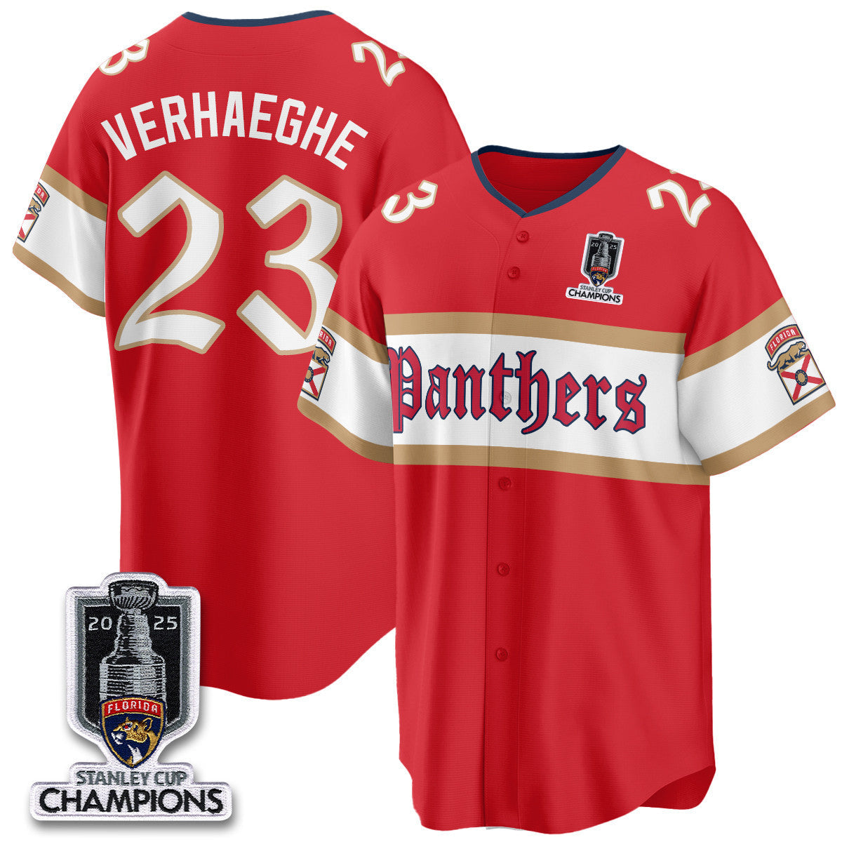 FLA 2025 Stanley Cup Champions Baseball Men Jersey V2 - All Stitched