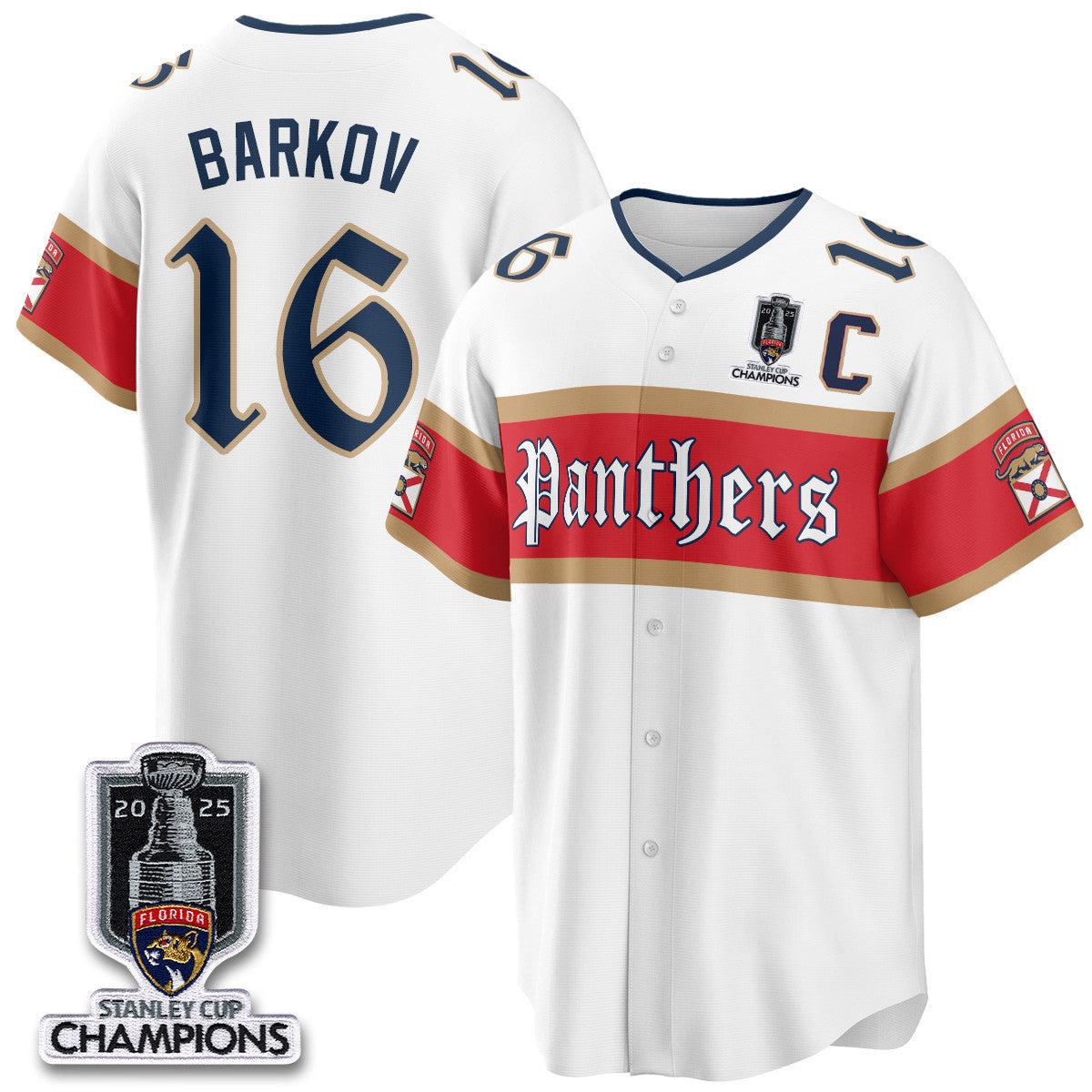 FLA 2025 Stanley Cup Champions Baseball Men Jersey V2 - All Stitched