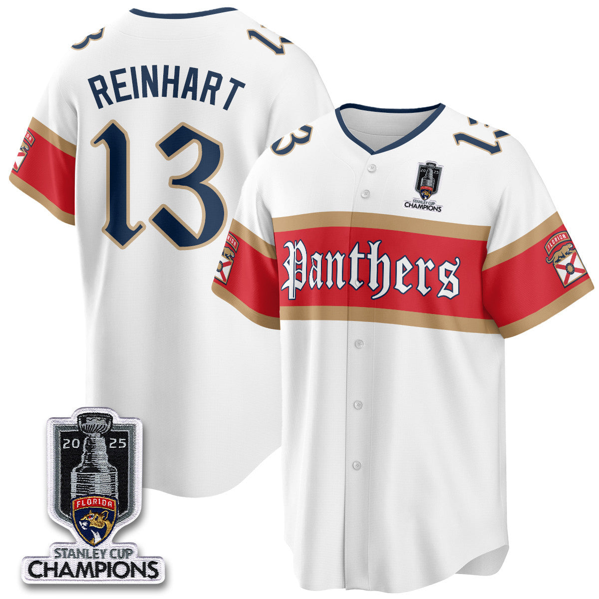 FLA 2025 Stanley Cup Champions Baseball Men Jersey V2 - All Stitched