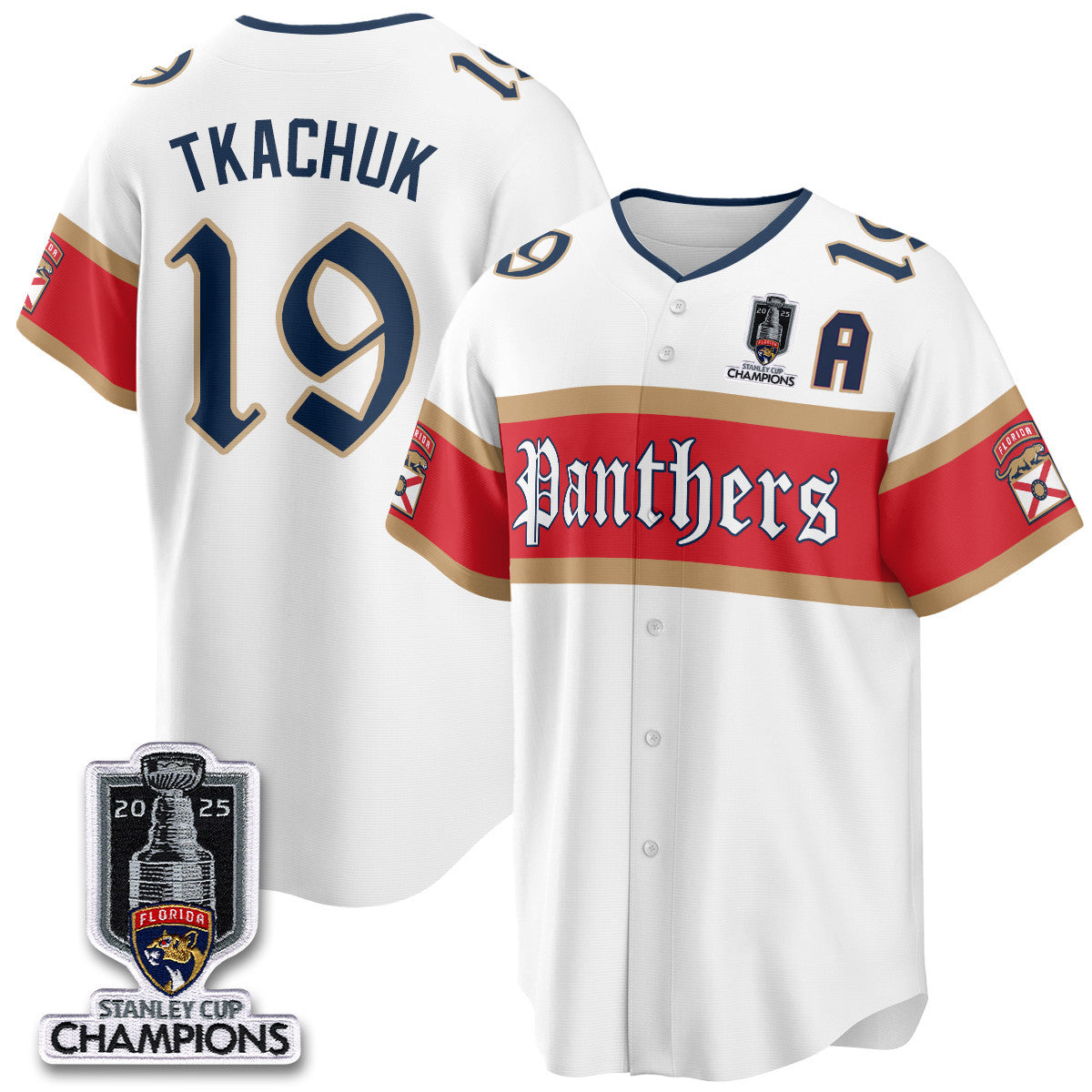 FLA 2025 Stanley Cup Champions Baseball Men Jersey V2 - All Stitched