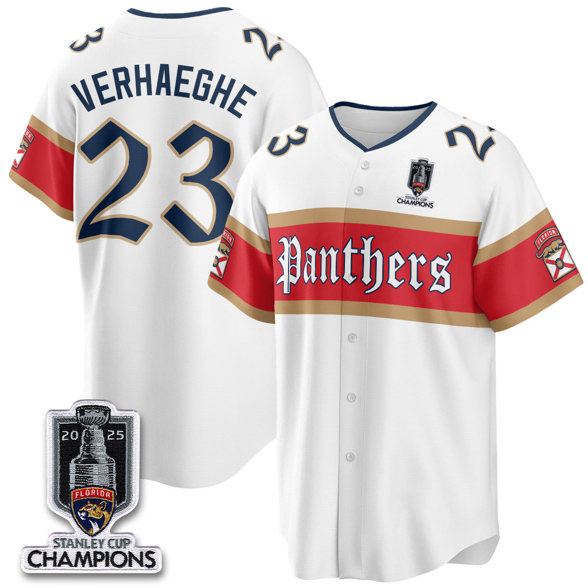 FLA 2025 Stanley Cup Champions Baseball Men Jersey V2 - All Stitched