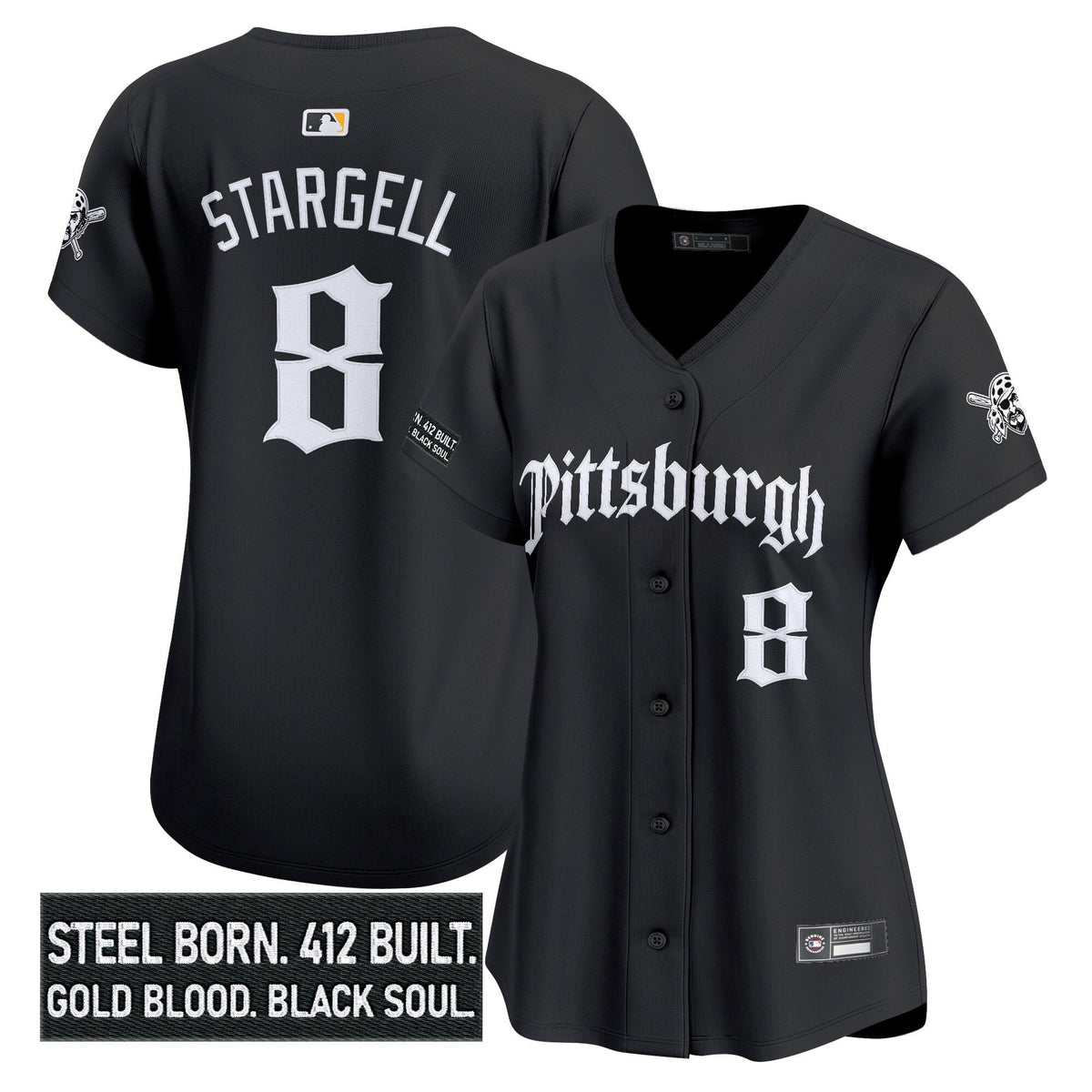 Women's PIT 'Gothic Steel City Edition' Vapor Premier Limited Jersey - All Stitched