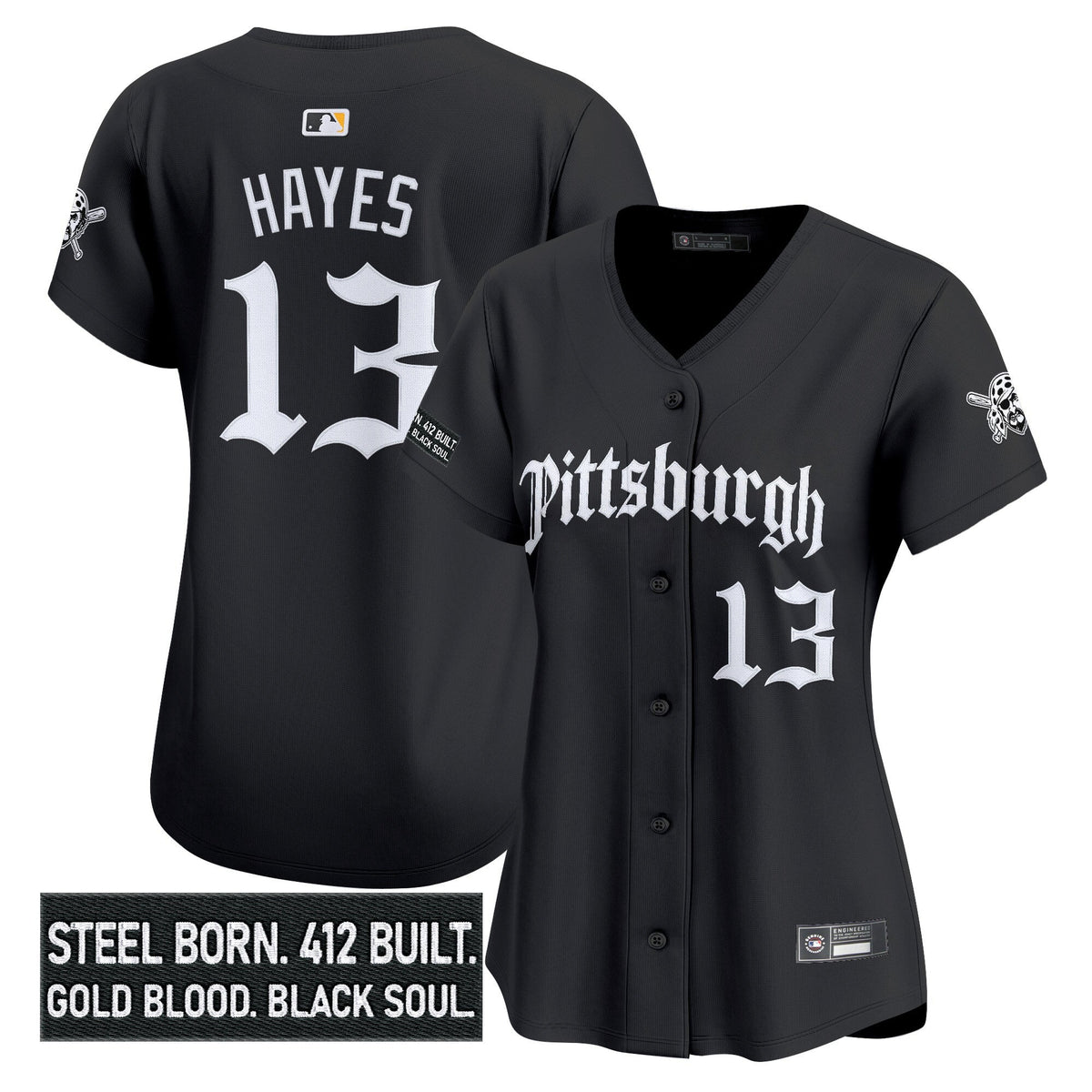 Women's PIT 'Gothic Steel City Edition' Vapor Premier Limited Jersey - All Stitched