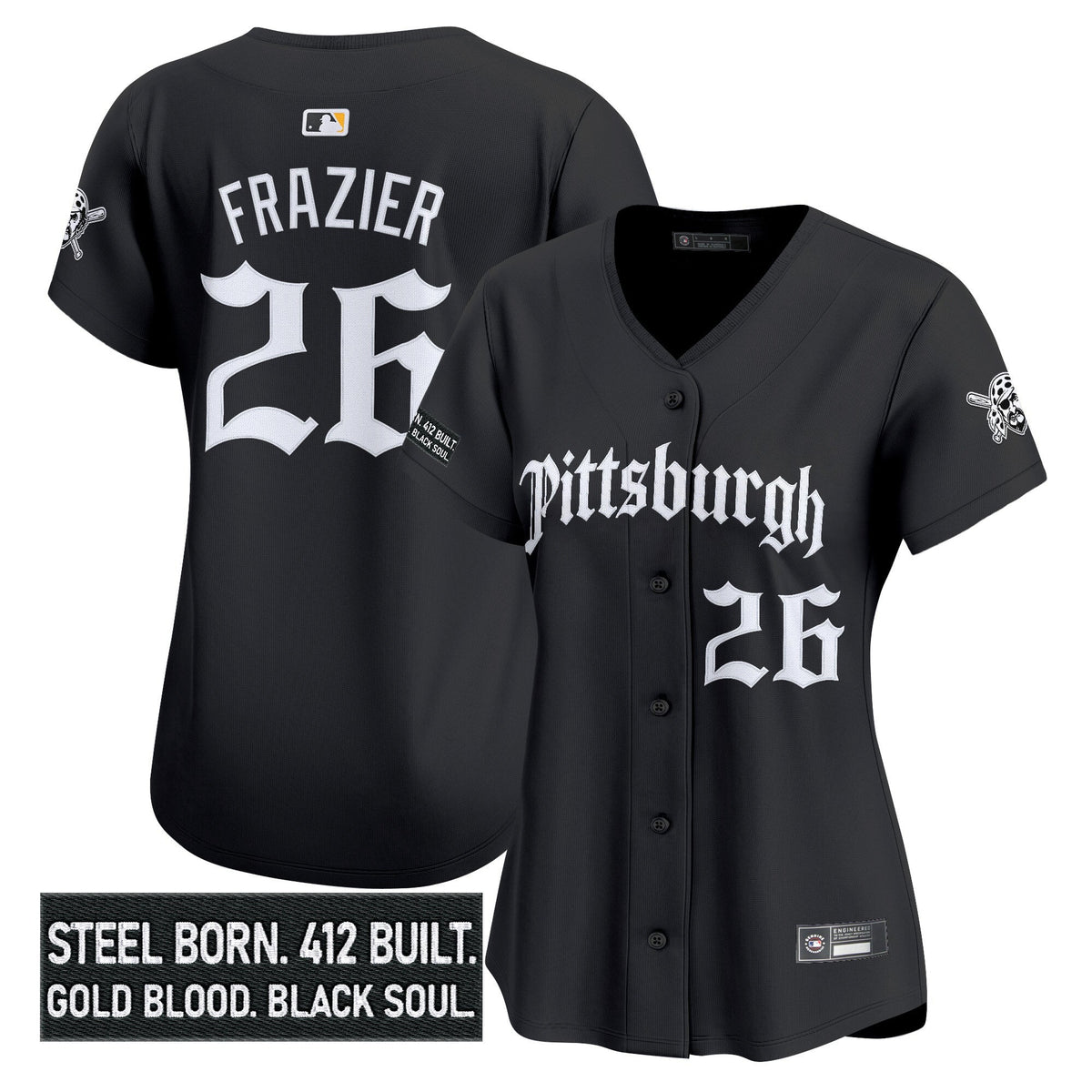 Women's PIT 'Gothic Steel City Edition' Vapor Premier Limited Jersey - All Stitched