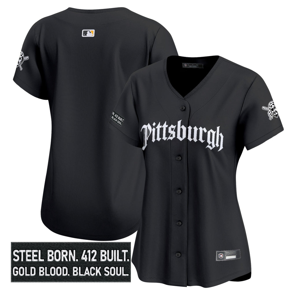 Women's PIT 'Gothic Steel City Edition' Vapor Premier Limited Jersey - All Stitched