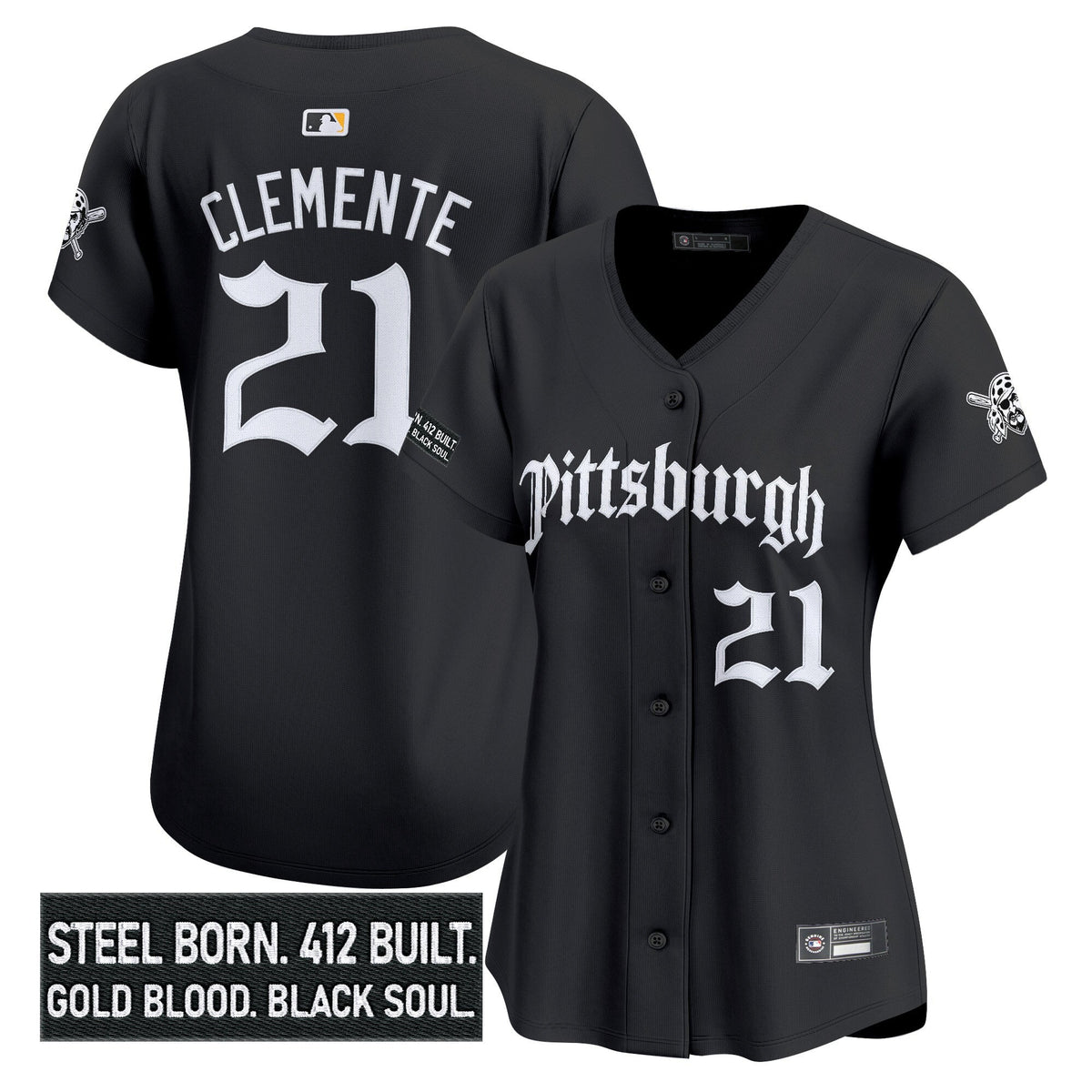 Women's PIT 'Gothic Steel City Edition' Vapor Premier Limited Jersey - All Stitched