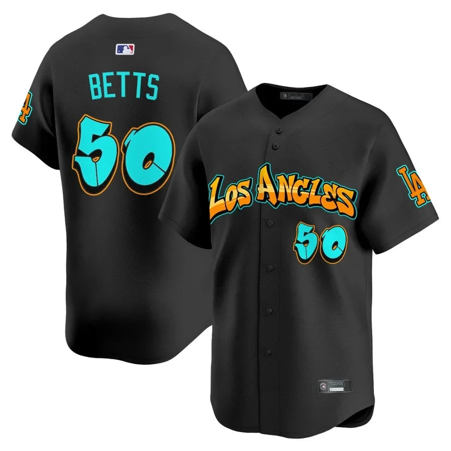 Men's Los Angeles Dodgers 'Graffiti Street Style Edition' Vapor Premier Limited Jersey - All Stitched