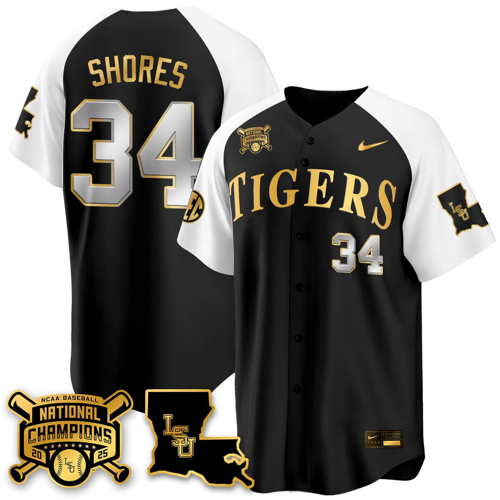 Youth's LSU Tigers 2025 World Series Champions Limited Gold Jersey - All Stitched