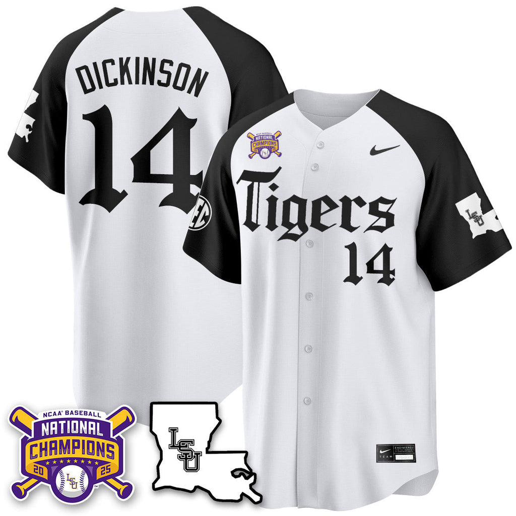 LSU 2025 World Series Champions 'Gothic Geaux Edition' Men Jersey - All Stitched
