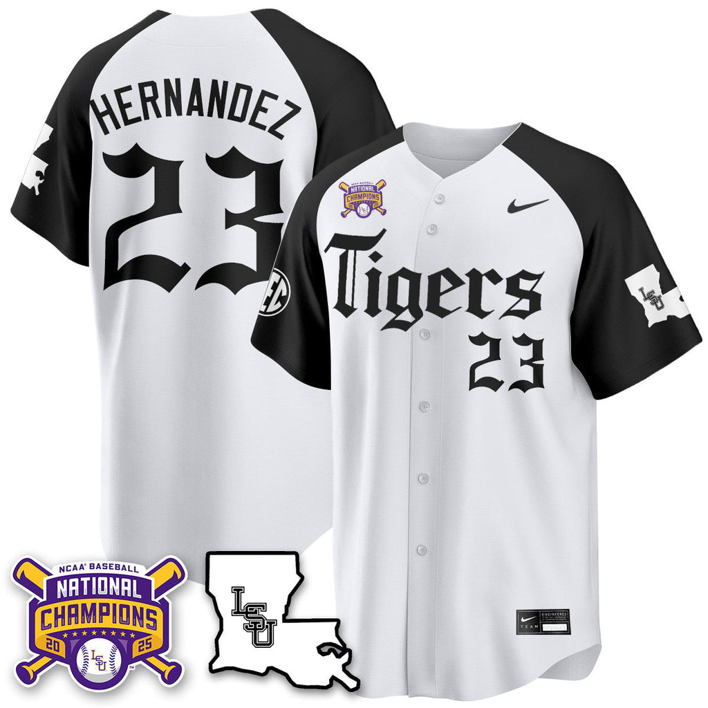 LSU 2025 World Series Champions 'Gothic Geaux Edition' Men Jersey - All Stitched