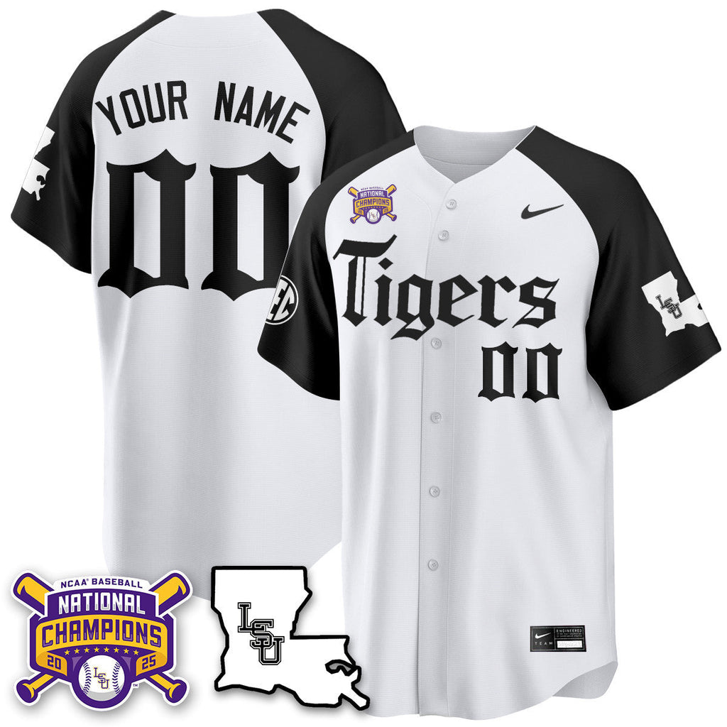 LSU 2025 World Series Champions 'Gothic Geaux Edition' Jersey - All Stitched