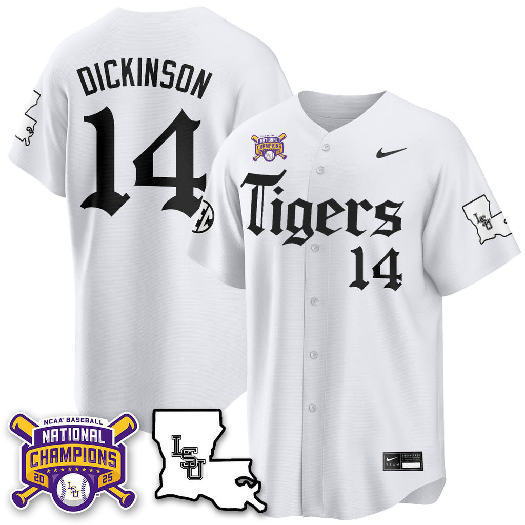 LSU 2025 World Series Champions 'Gothic Geaux Edition' Jersey - All Stitched