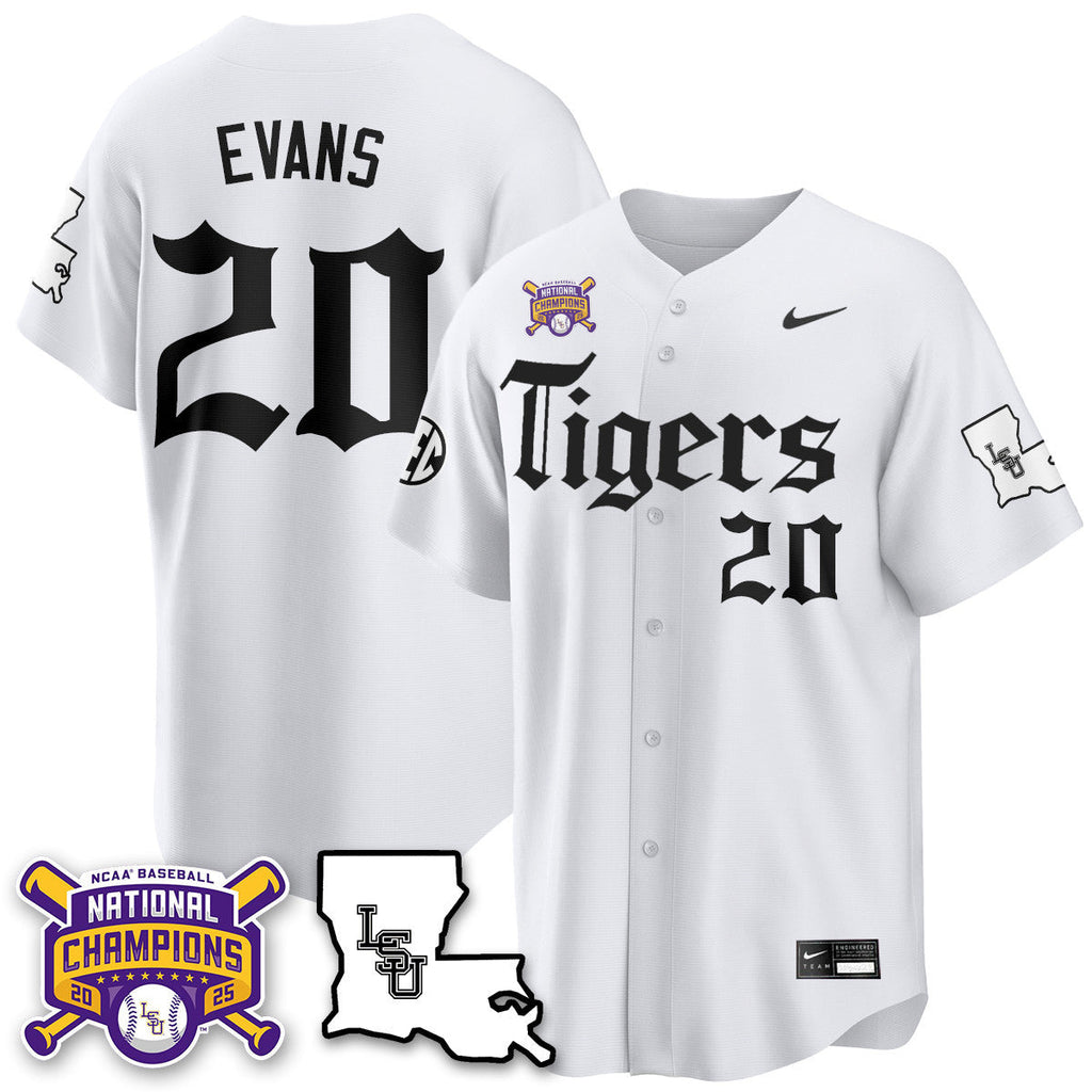 LSU 2025 World Series Champions 'Gothic Geaux Edition' Jersey - All Stitched