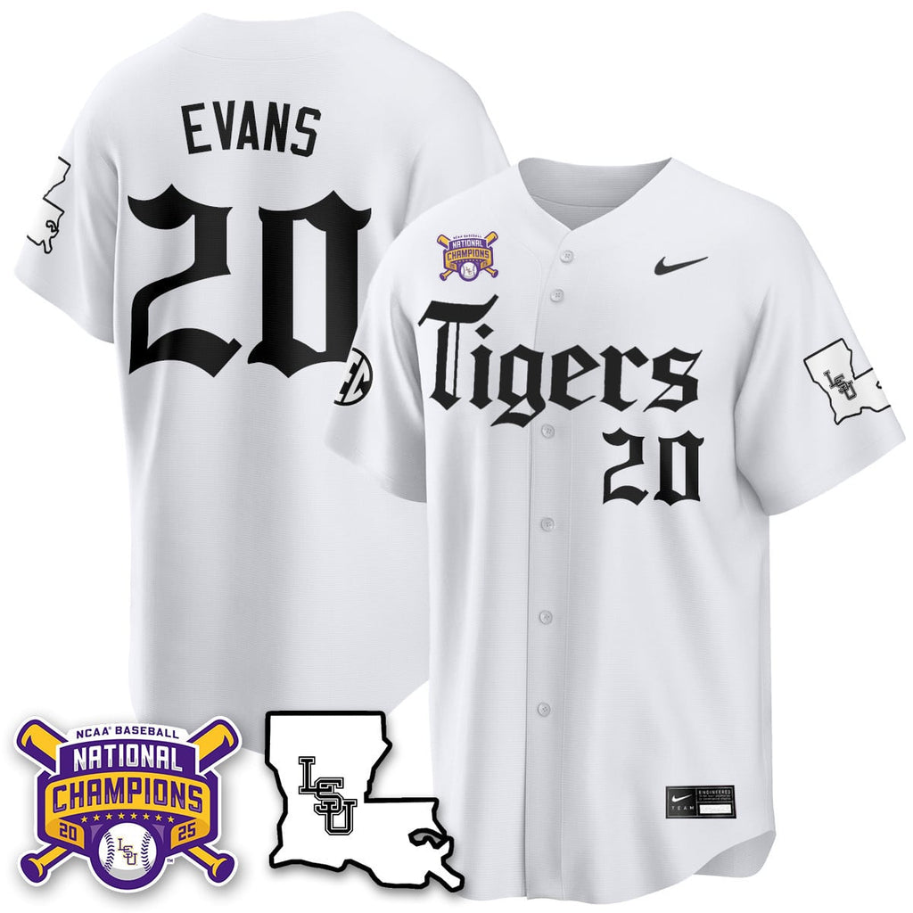 Youth's LSU Tigers 2025 World Series Champions 'Gothic Geaux Edition' Jersey - All Stitched
