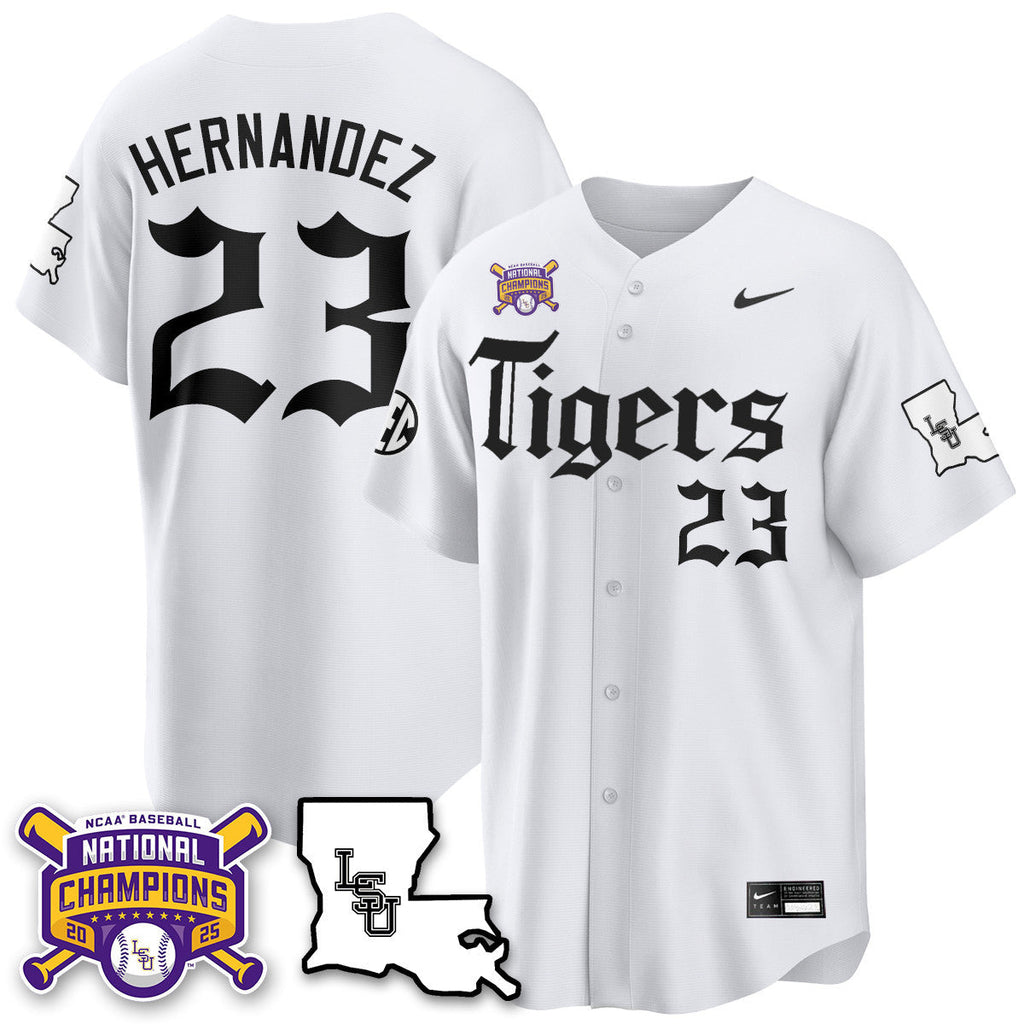 LSU 2025 World Series Champions 'Gothic Geaux Edition' Jersey - All Stitched