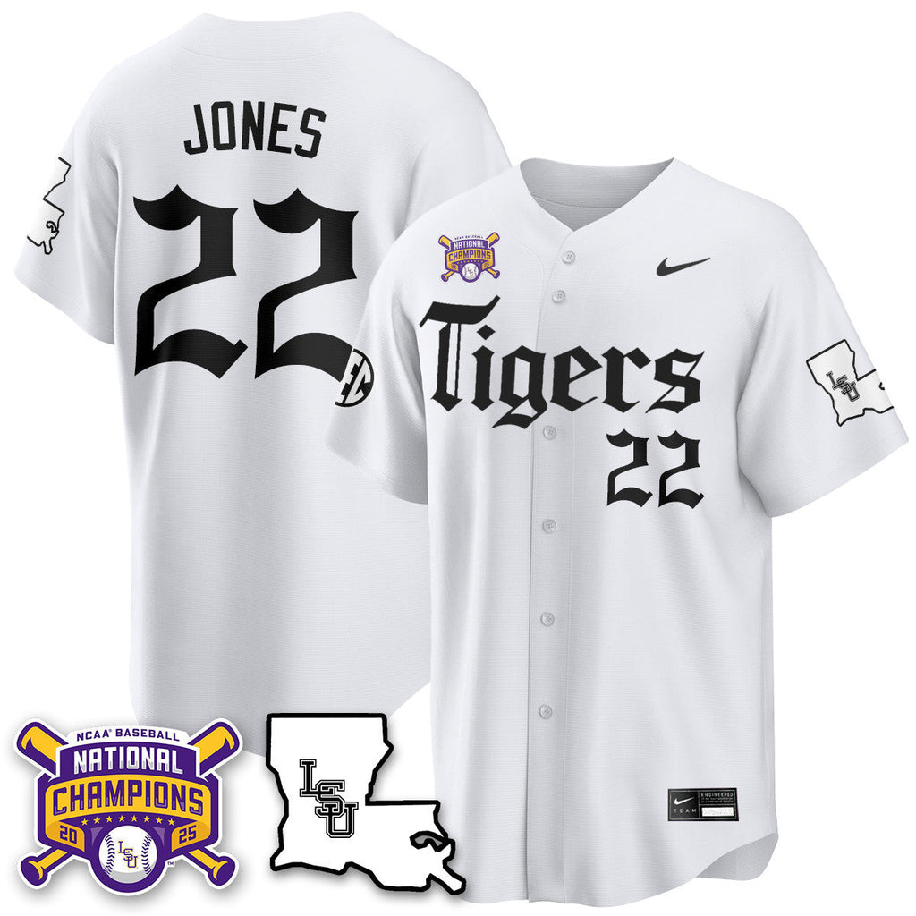 LSU 2025 World Series Champions 'Gothic Geaux Edition' Jersey - All Stitched