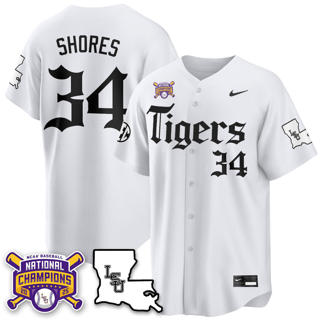 LSU 2025 World Series Champions 'Gothic Geaux Edition' Jersey - All Stitched