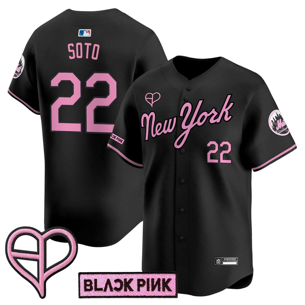 NYM x BLACKPINK 2025 Vapor Premier Limited Men Jersey - All Stitched