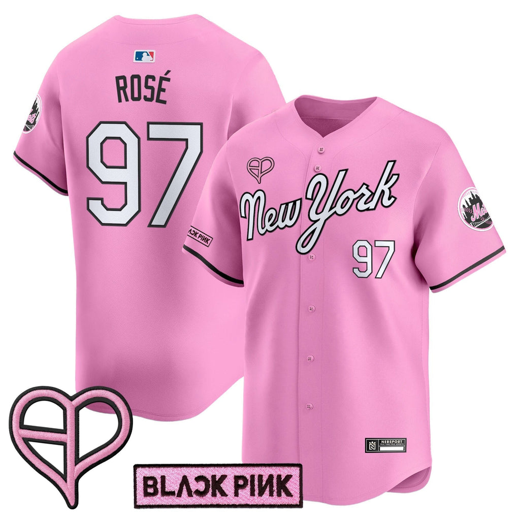 NYM x BLACKPINK 2025 Vapor Premier Limited Men Jersey - All Stitched
